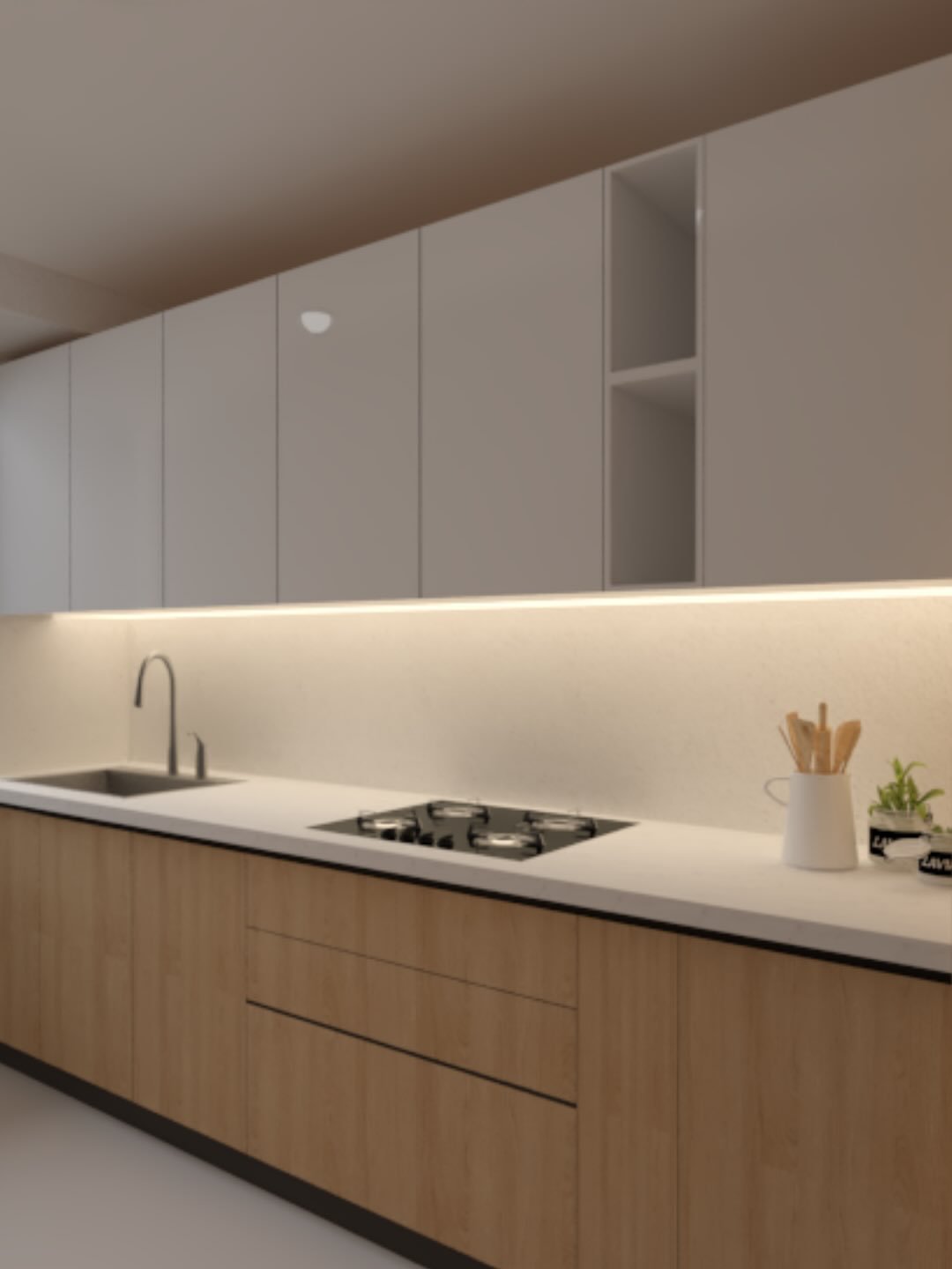 Cocina residencial, vista 4